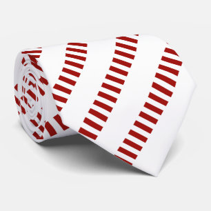 Gravata Padrão Único Vermelho e Branco