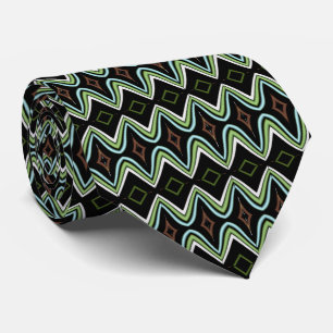 Gravata Padrão Único Vermelho Verde Azul Elegante