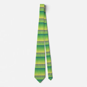 Gravata Padrão Verde Amarelo Azul Striped