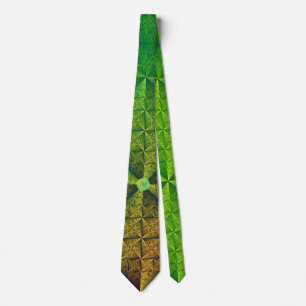 Gravata Padrão verde Satin w monograma