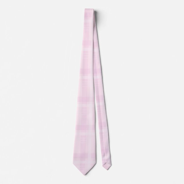 Gravata Padrão Verificado Pink da Pastel | Suave e estétic (Frente)