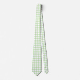 Gravata Padrão Xadrez Gingham Verde Fofo Retrô