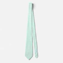 Gravata Padrão xadrez gingham verde mar retro fofo