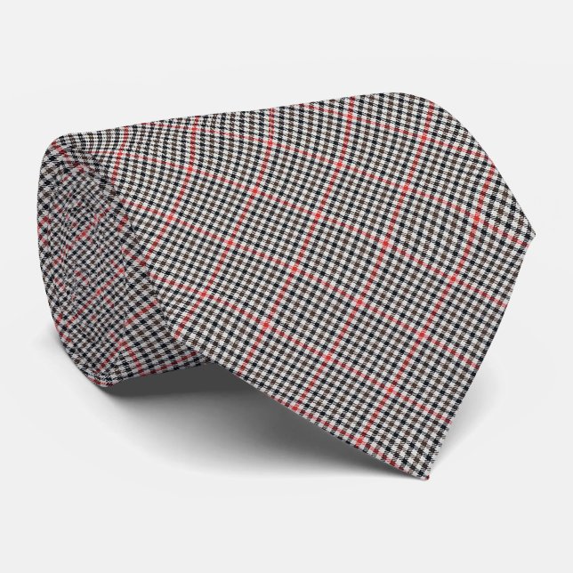 Gravata Padrão Xadrez Tweed do Distrito de Denholm (Rolled)
