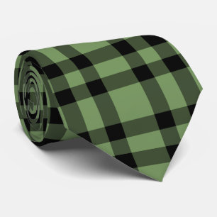Gravata Padrão Xadrez Verde Preto