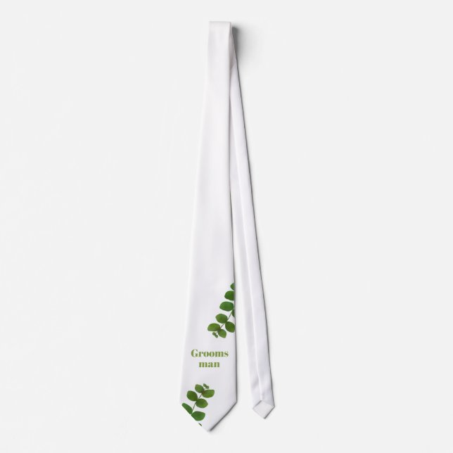 Gravata Padrinho de casamento Verde de Casamento (Frente)