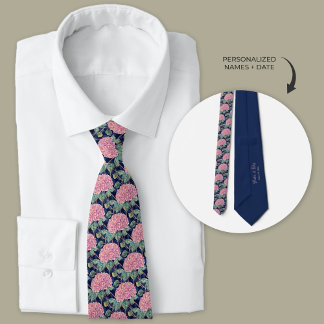 Gravata Padrinhos de casamento de Hydrangea azul-rosa e Ma