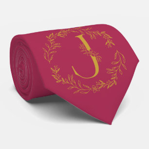 Gravata Padrinhos de casamento Monogramas de cor roxa Amar