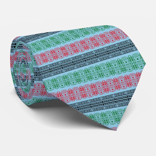 Gravata Padrões de Bandeira de Kwanzaa (Rolled)