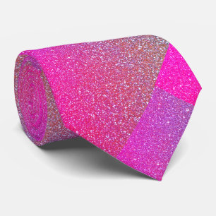 Gravata Padrões de brilho roxa rosa Glittery Sparkle Gift