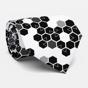 Gravata Padrões de dados hexadecimais preto e branco lindo