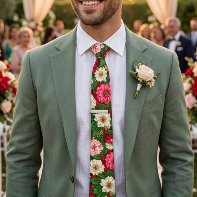 Gravata Padrões de Flor Coloridos (Criador carregado)