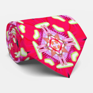 Gravata Padrões de Flor Crimson