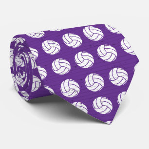 Gravata Padrões De Madeira De Voleibol Roxo