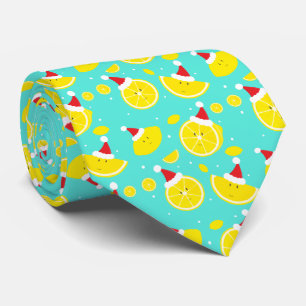 Gravata Padrões de Natal para a Caricatura de Lemons Sant