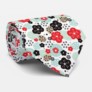 Gravata Padrões japoneses de design fofo