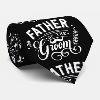 Gravata Pai do Groom Negro e Branco