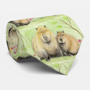 Gravata Pai e Bebê Capivara