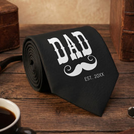 Gravata Pai Estabeleceu Ano do Bigode western vintage