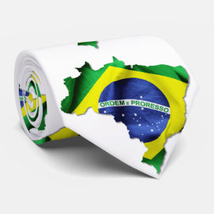 Gravata País de bandeira do Brasil