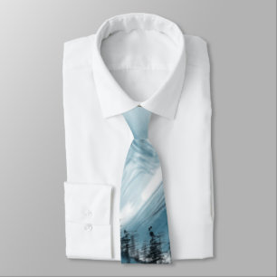 Gravata Paisagem Artística Chinesa Pintura Chinoiserie