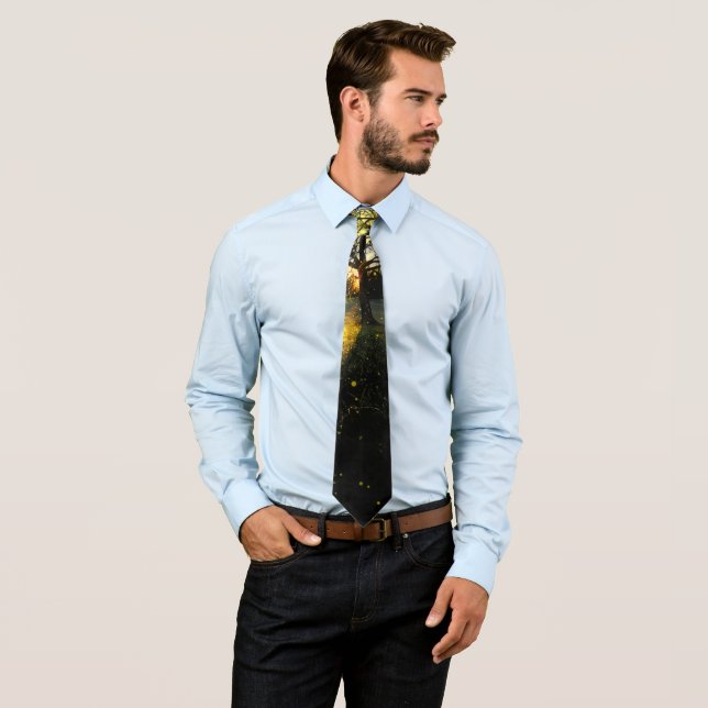 Gravata Paisagem com sonhos de vagalumes mágicos (In Situ)