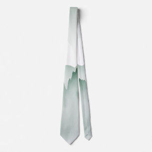 Gravata Paisagem de Montanha com Aquarela Pintada à Mão