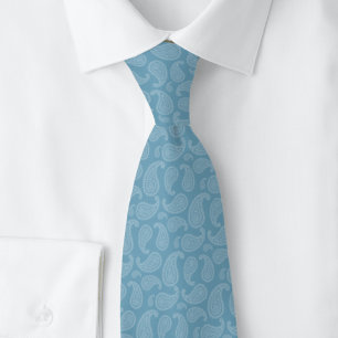 Gravata Paisley Azul Místico