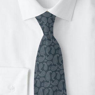 Gravata Paisley Carvão