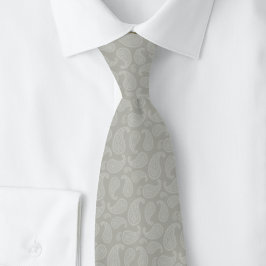Gravata Paisley Cinza-Rocha