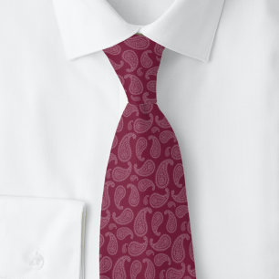 Gravata Paisley Cranberry