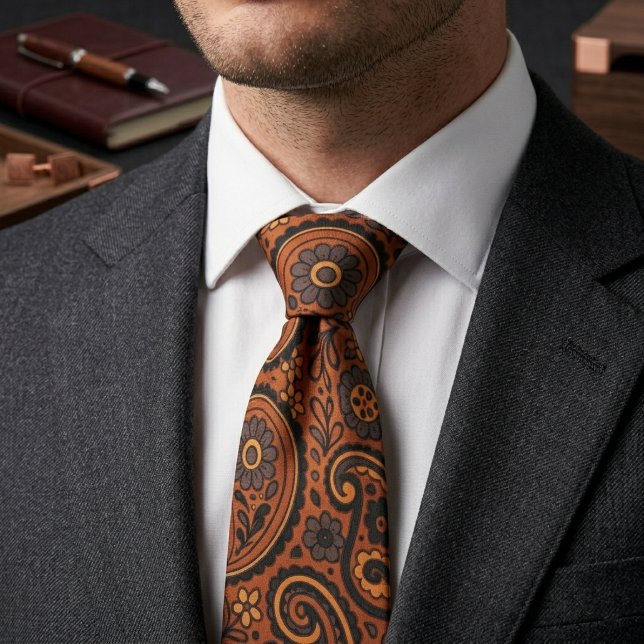 Gravata Paisley de Cobre Vintage (Criador carregado)