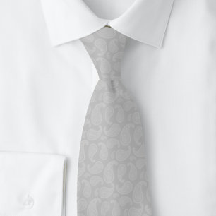 Gravata Paisley Prata