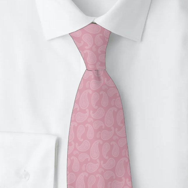 Gravata Paisley Rosa Empoeirada (Criador carregado)