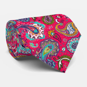 Gravata Paisley vermelho