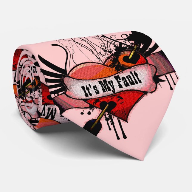 Gravata Palavras Para um Casamento Longo e Feliz É Minha F (Rolled)