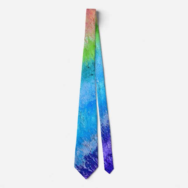 Gravata "Paleta Pintor de Sinais" - Pintura a óleo (Frente)