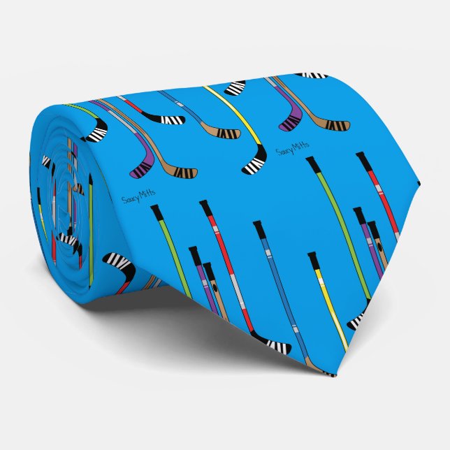 Gravata Palitos de hóquei Azul Turquesa (Rolled)