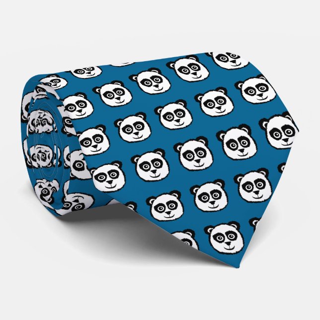 Gravata Panda Head Pattern (Rolled)