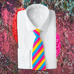 Gravata Pansexual Flag, Stripes & Pride community business<br><div class="desc">Neck Tie (business): Pansexual Flag & Pride community symbol for the pansexual community to increase its visibility and recognition,  and distinguish itself from bisexuality. The colours cyan,  magenta,  and yellow stand for those who identify as men,  women and non-binary people.</div>