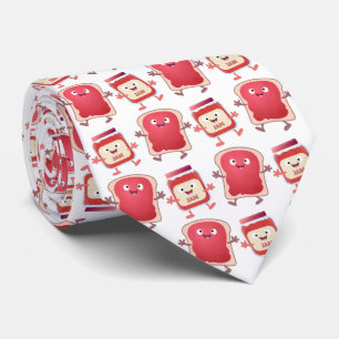 Gravata Pão engraçado e personagens de desenho animados de