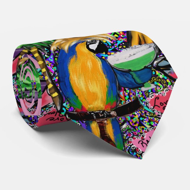 Gravata Papagaio de Festa de São Valentim (Rolled)