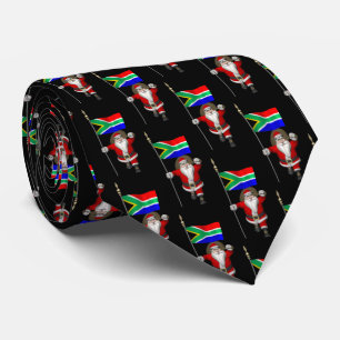 Gravata Papai Noel Com Bandeira Da África Do Sul
