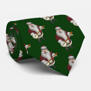 Gravata Papai Noel Musical Adora Tocar Banjo