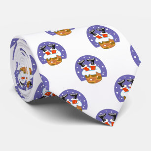 Gravata Papai Noel Na Chaminé, Neve, Natal, Ano Novo