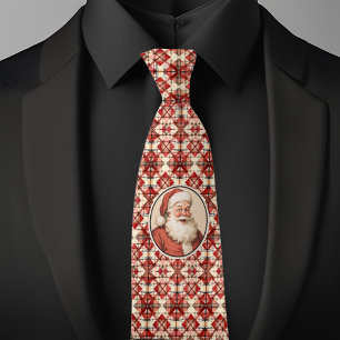 Gravata Papai Noel Retrô de Natal