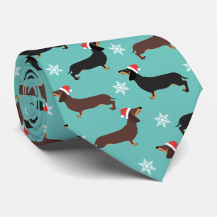 Gravata Papais noeis bonitos de dachshund do Natal