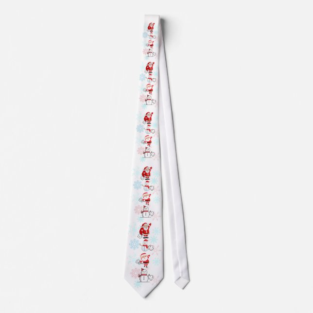 Gravata Papais noeis Engraçados e Snowman (Frente)
