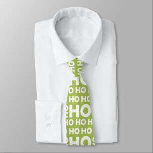 Gravata Papais noeis Ho Ho Ho Tie - Verde Natal Personaliz