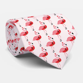 Gravata Papais noeis Rosa Flamingo Novelty Natal